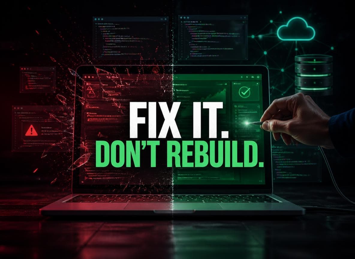 Stuck With a Broken Lovable or Bolt.new App? Here's How to Fix It Without Starting Over